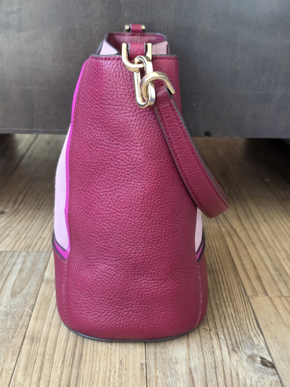 Kate Spade Lena Suede Colorblock Bucket Bag - Picture 3 of 10